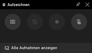 Starten Sie Ihre Bildschirmaufnahme im Widget-Bereich der Xbox Game Bar.