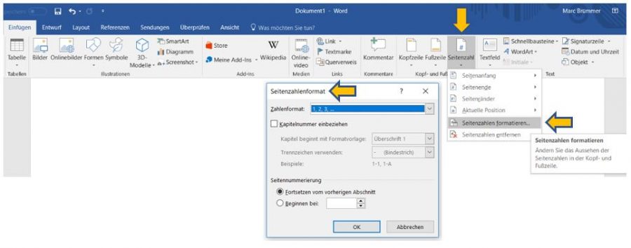In Word Seitenzahlen Einfugen So Geht Es Buro Kaizen