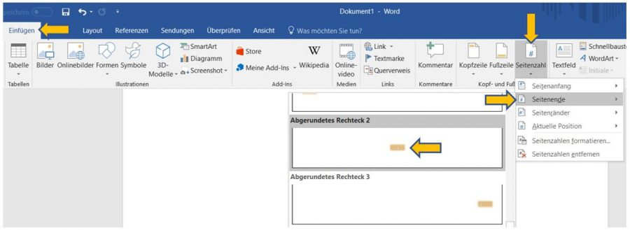 In Word Seitenzahlen Einfugen So Geht Es Buro Kaizen