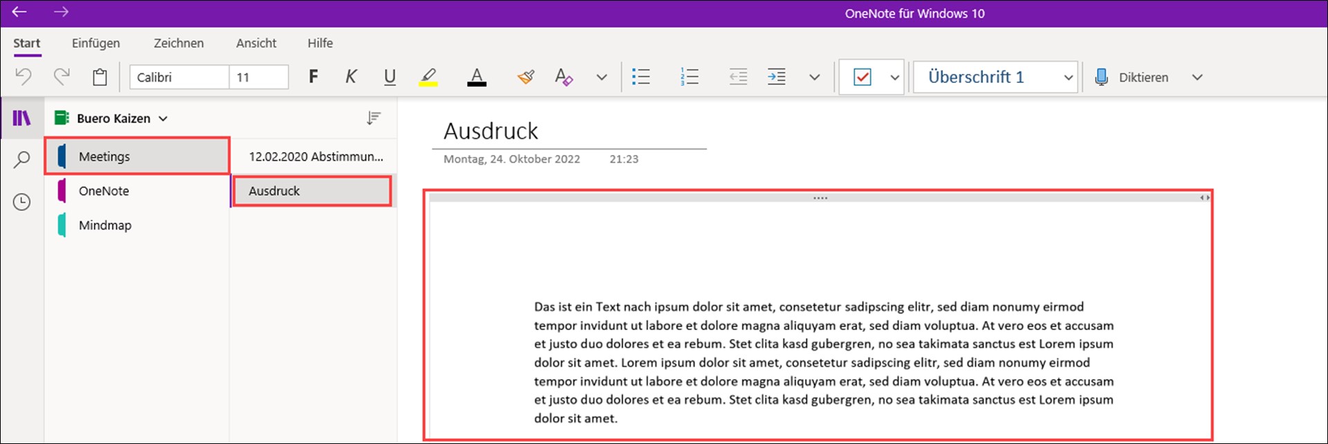 send-to-onenote-beispiel-gesendete-Inhalte