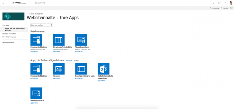 sharepoint-tutorial-websiteinhalte-ihre-apps