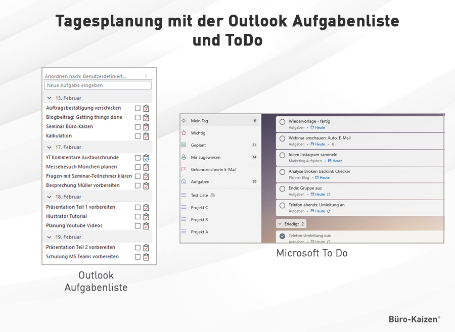 Tagesplan Tools Outlook To Do