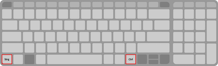 Die Strg-/Ctrl-Taste gibt es gleich zwei Mal auf jeder Tastatur.