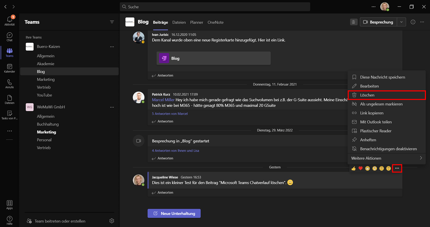 Microsoft Teams Chatverlauf löschen So geht es doch! Anleitung