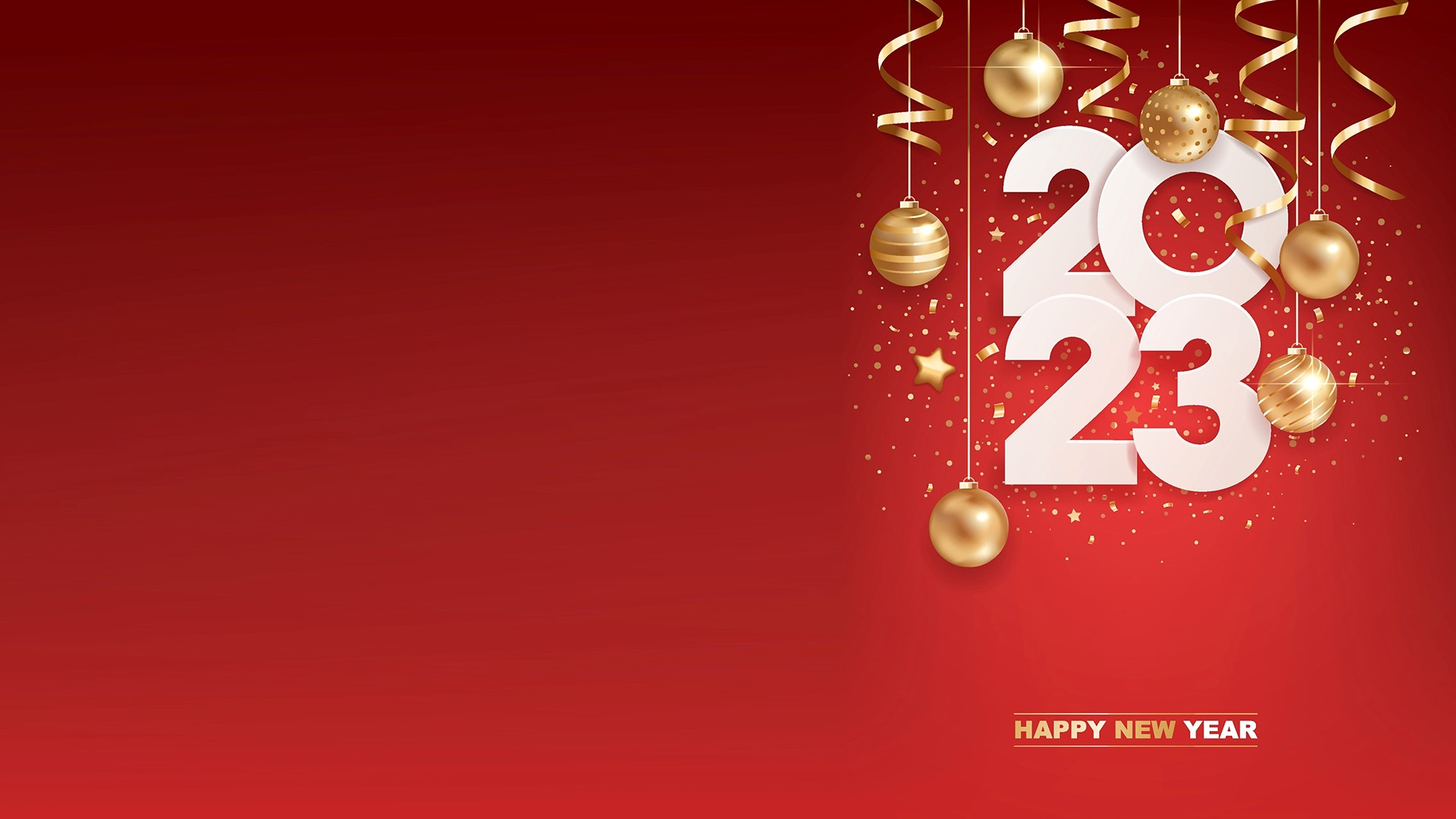 Teams Hintergrund Vorlagen: Happy New Year 2023. (Bild: Büro-Kaizen)