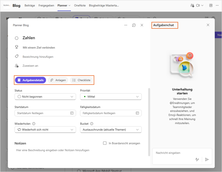 Planner in Teams neues Design