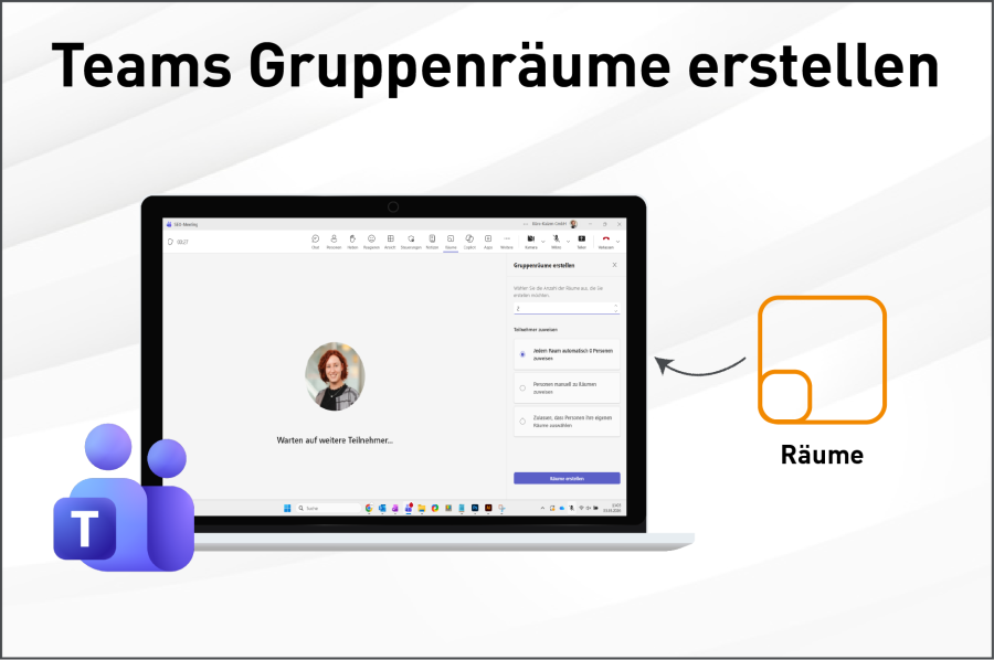 Gruppenräume bzw. Breakout Rooms in Teams erstellen.