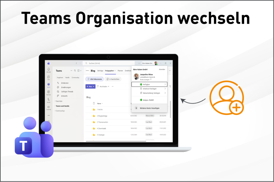 Microsoft Teams Organisation wechseln.
