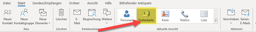 vcard-erstellen-visitenkartenansicht-auswaehlen