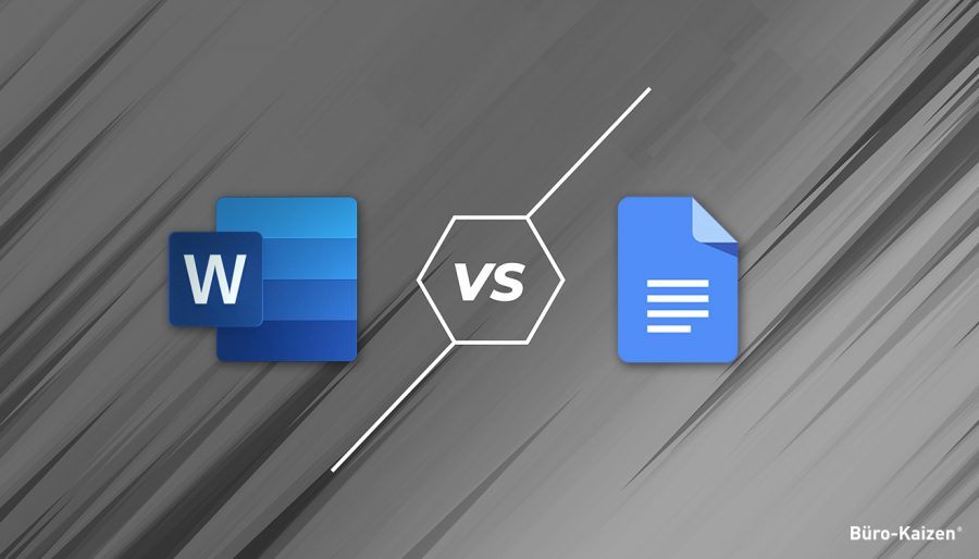 Vergleich Microsoft Word und Google Docs (Logos)