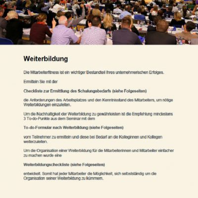 Vorbild sein auch auf Weiterbildung