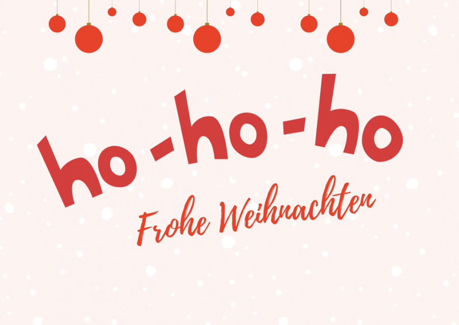 Weihnachtsgrüße an Kollegen: ho-ho-ho Frohe Weihnachten.