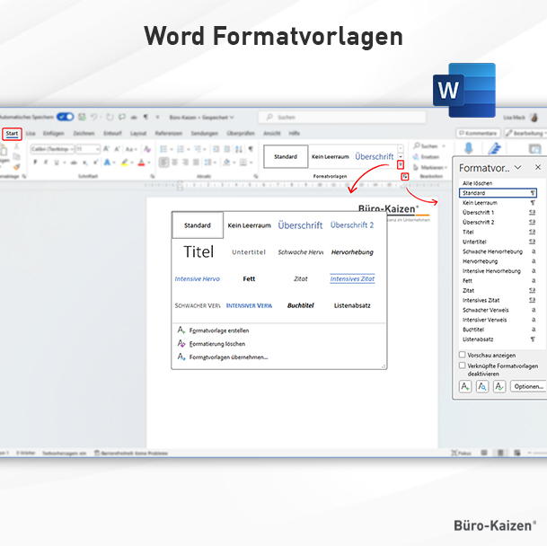Microsoft Word: Formatvorlagen richtig verwenden, anpassen, erstellen und auf einen anderen PC übertragen